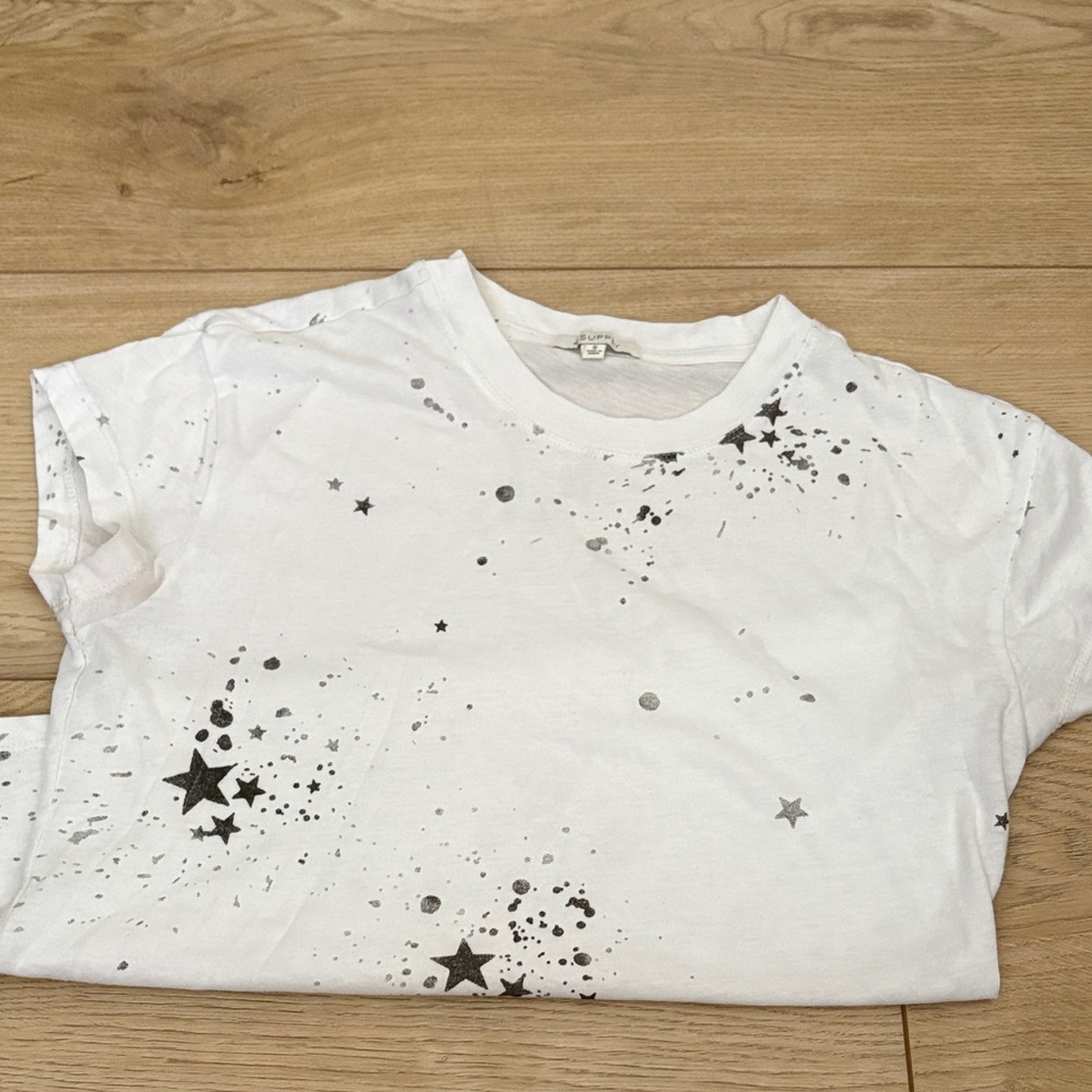 Z Supply White Starry Kids Tee